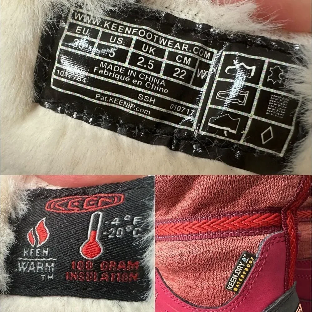 🔥 KEEN || Winter Snow Insulated Terradora Apres Fur Lined Hiking Boot Size 5